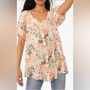NWT Free People, Callie Printed Tunic, XS